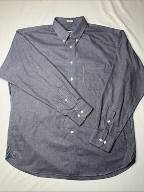 Joseph Abboud Non-Iron Classic Fit Houndstooth Button Down Shirt Men's L